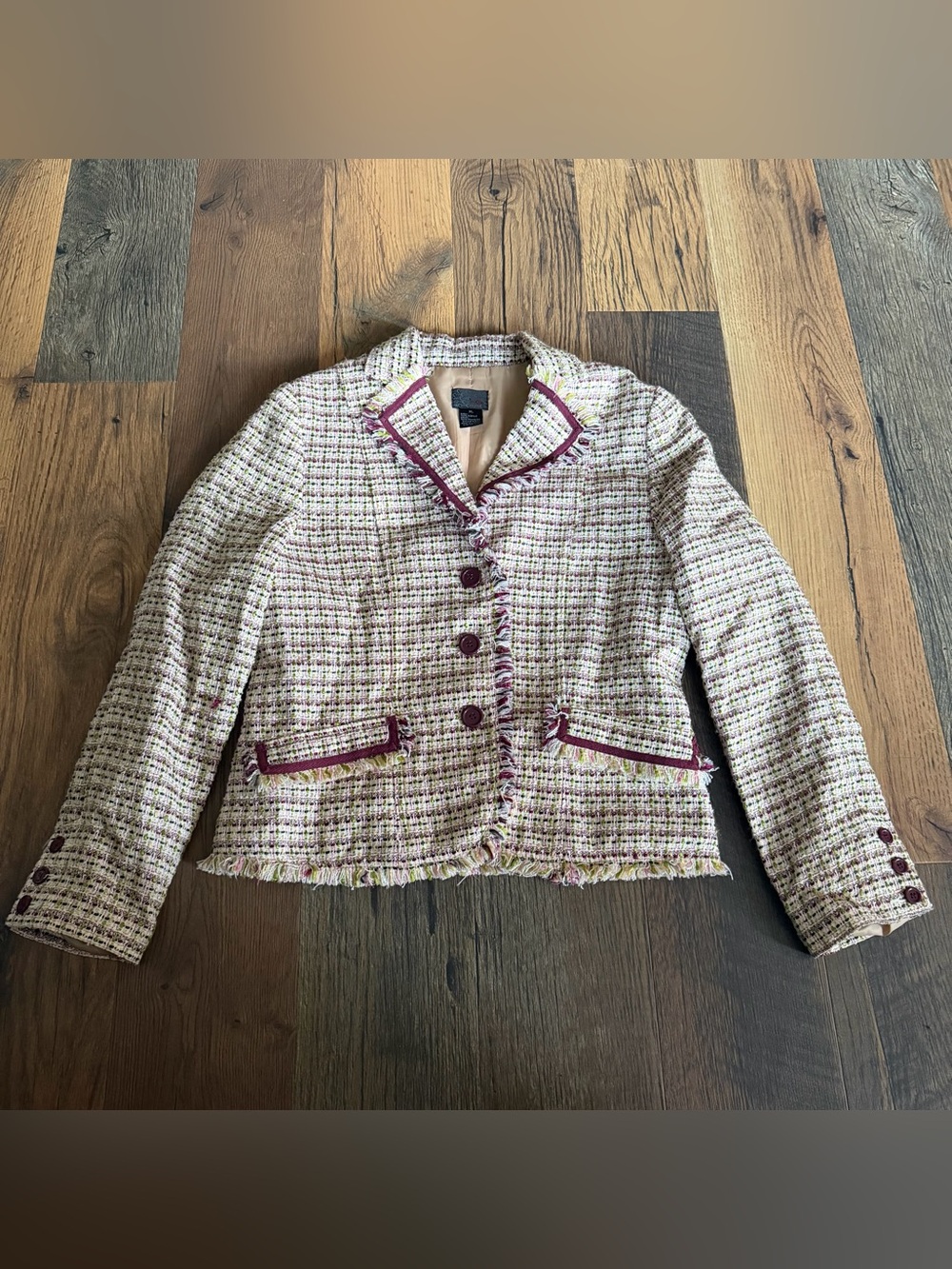 Moa Moa Tweed Blazer with Trim